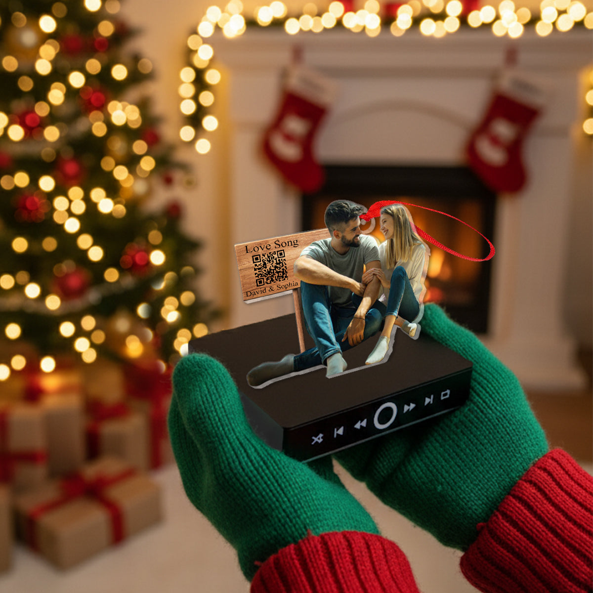 Ein paar Worte für euch – Personalisierter Musik-Anhänger für Paare