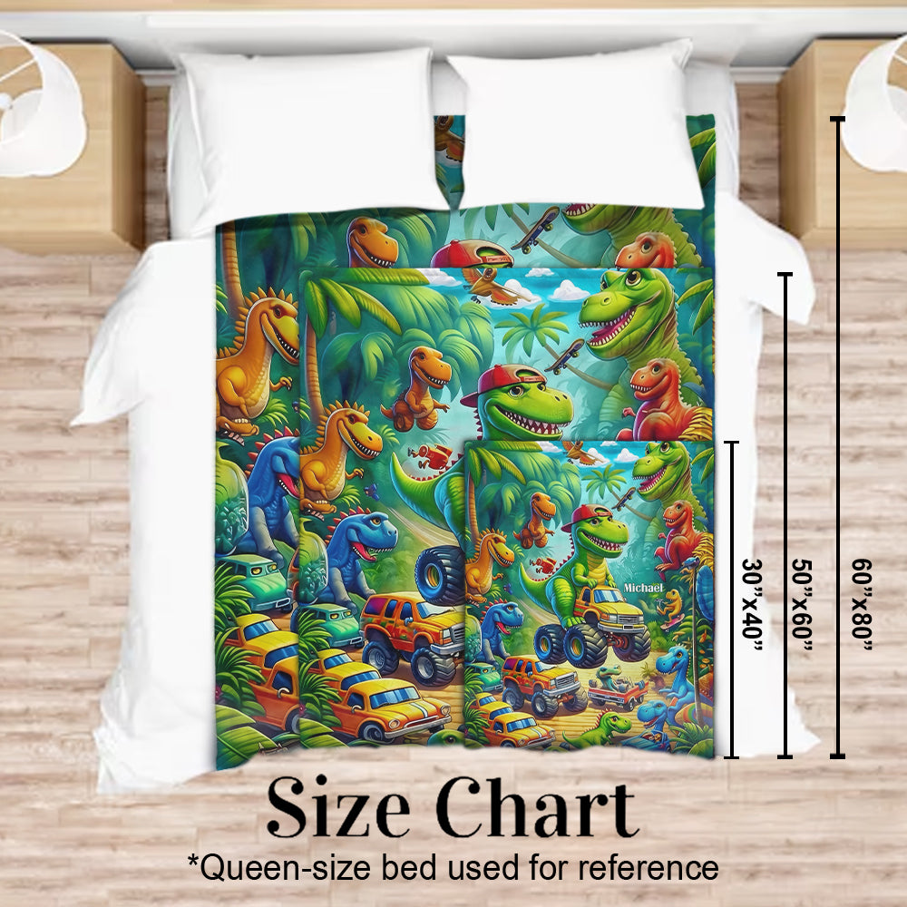 Gemütliche Dinosaurier-Truck-Kinderdecke