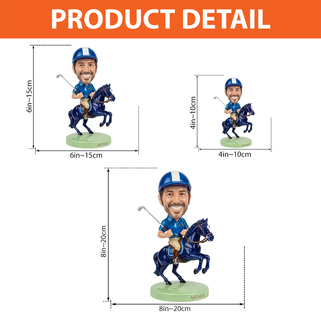 Reiten, Golf spielen – personalisierte, individuell geformte Acrylplakette für Golfbegeisterte