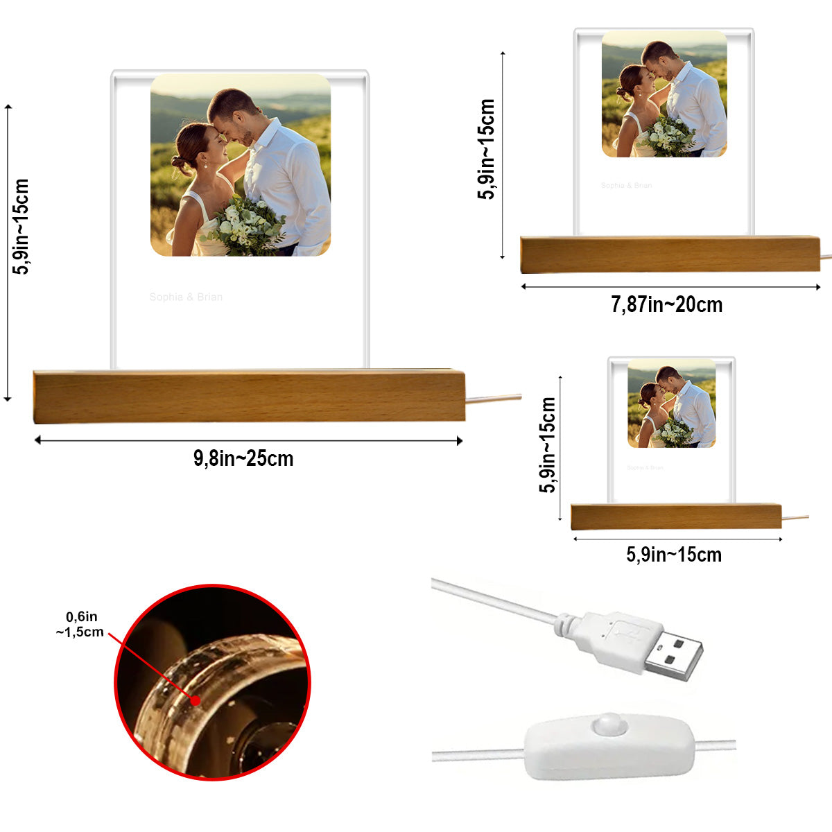 Gestalte dein eigenes Liebeslied – Personalisierte LED-Nachtleuchte für Paare