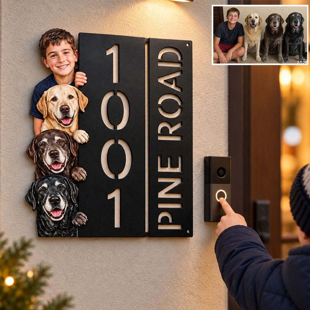 Welcome Home - Personalized Kid 3D Printed Cut Metal Sign