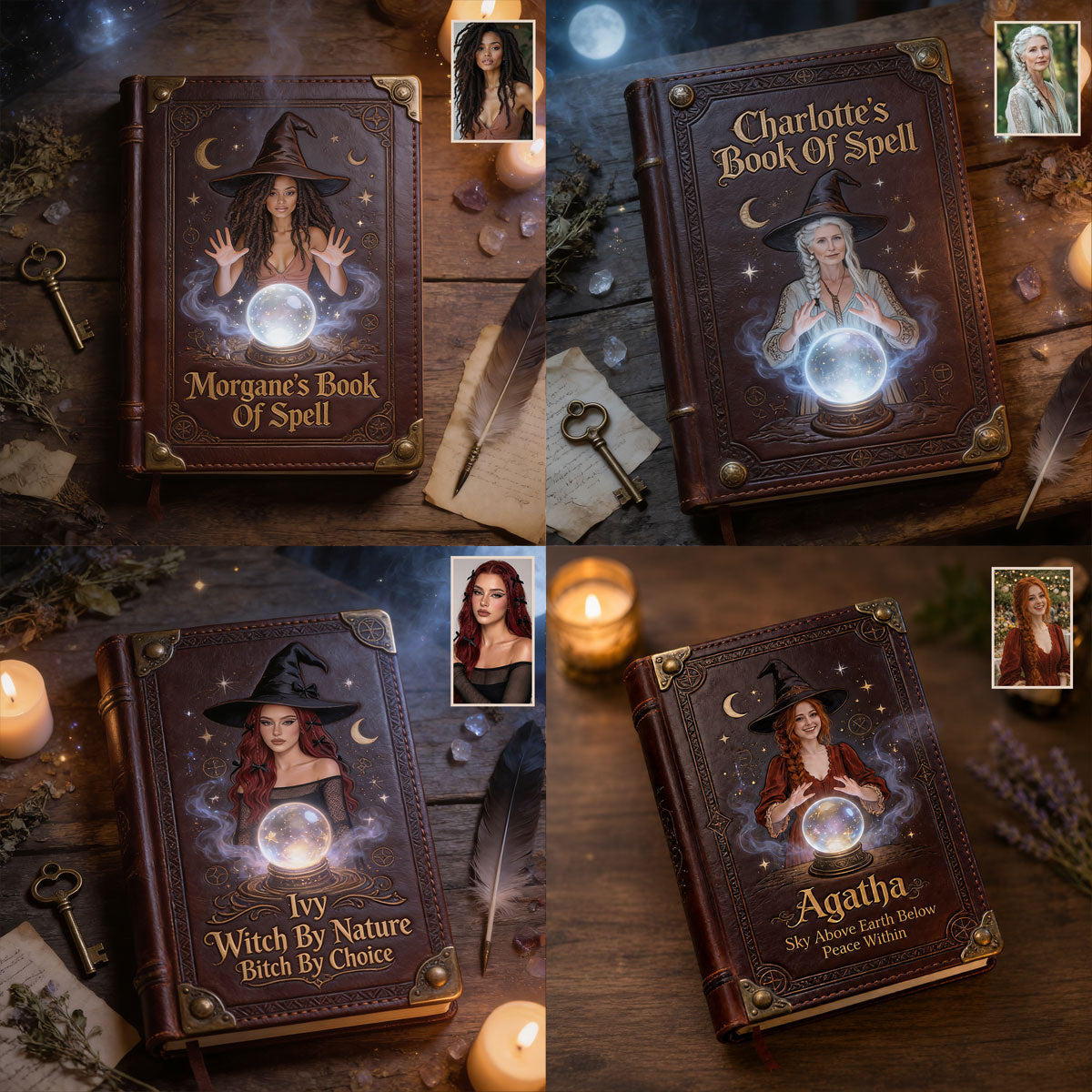 Book Of Spell - Personalized Witch Leather Journal