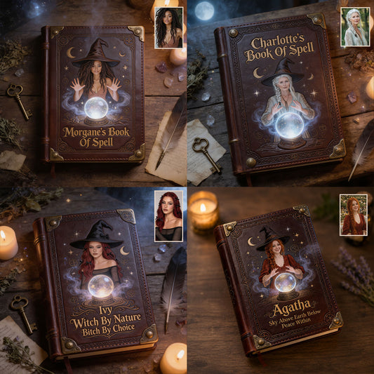 Book Of Spell - Personalized Witch Leather Journal