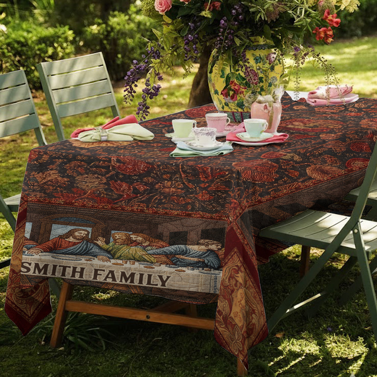 The Last Supper - Personalized Family Table Cloth Cover