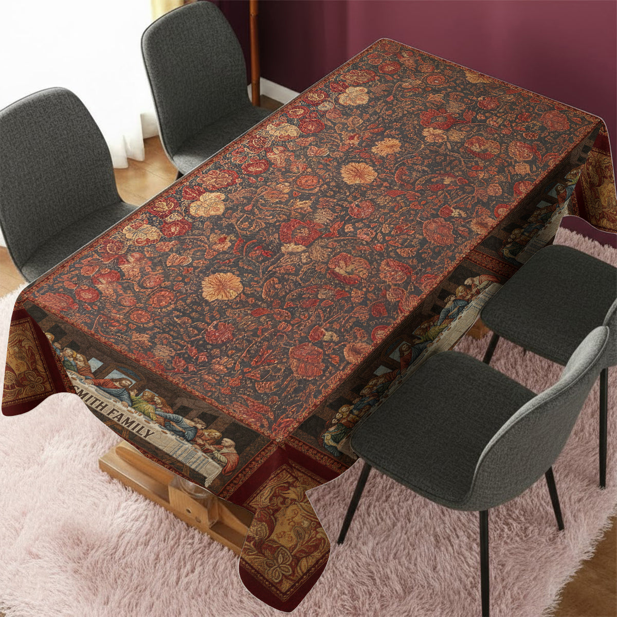 The Last Supper - Personalized Family Table Cloth Cover