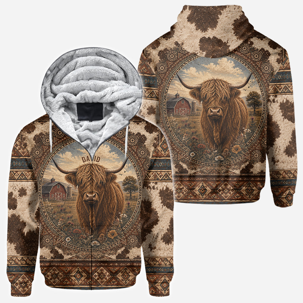 Highland Cow Farm - Personalized Highland Cow All Over Shirt
