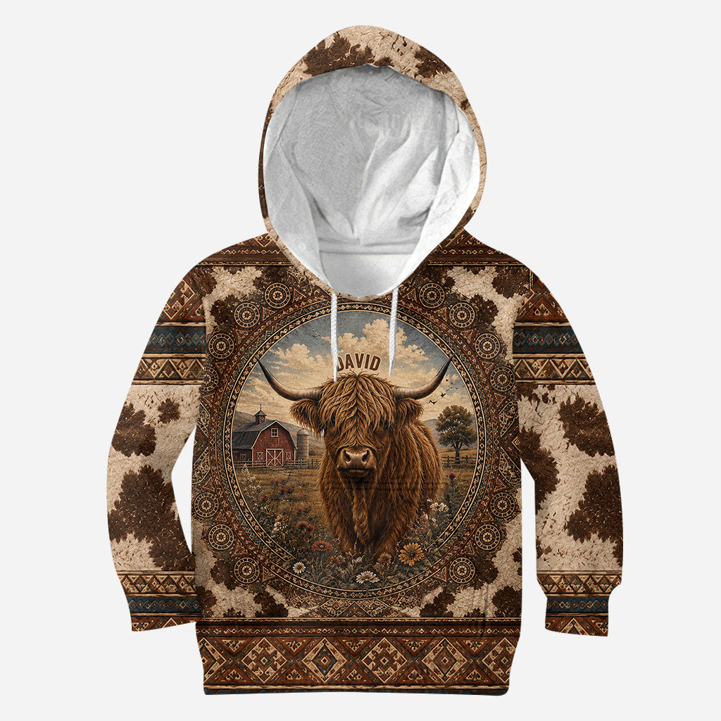 Highland Cow Farm - Personalized Highland Cow All Over Shirt