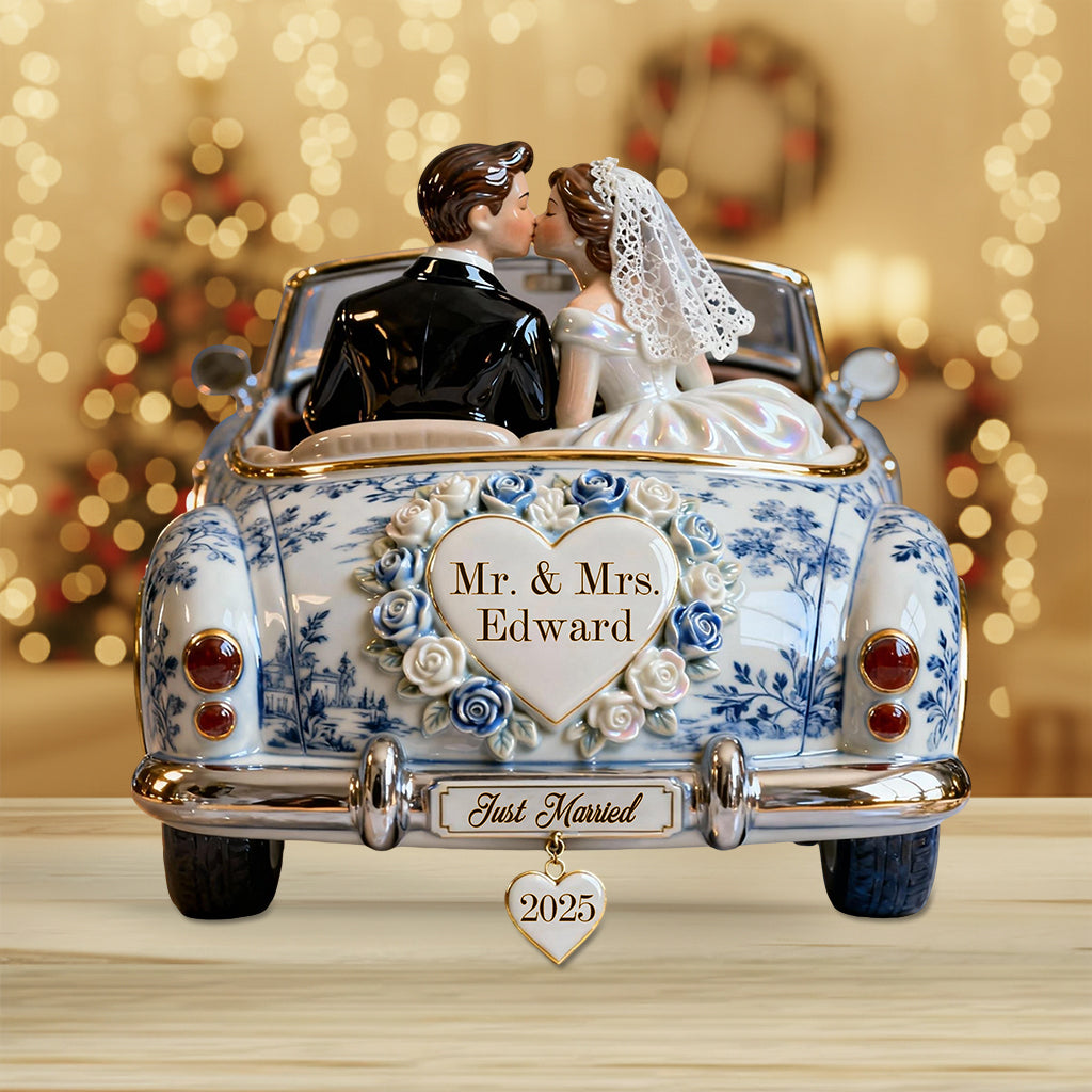 Unser Jahrestag – Personalisierte Acrylplakette in Pärchenform