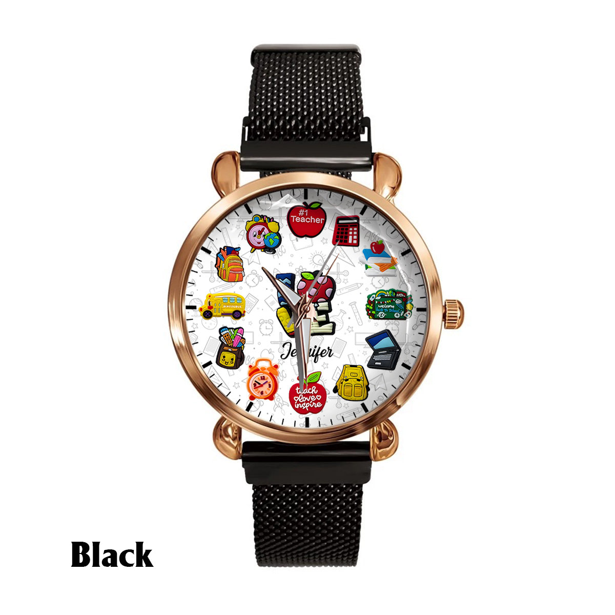 Lehrerinnen, die ihren Beruf lieben – Personalisierte Armbanduhr für Lehrerinnen 