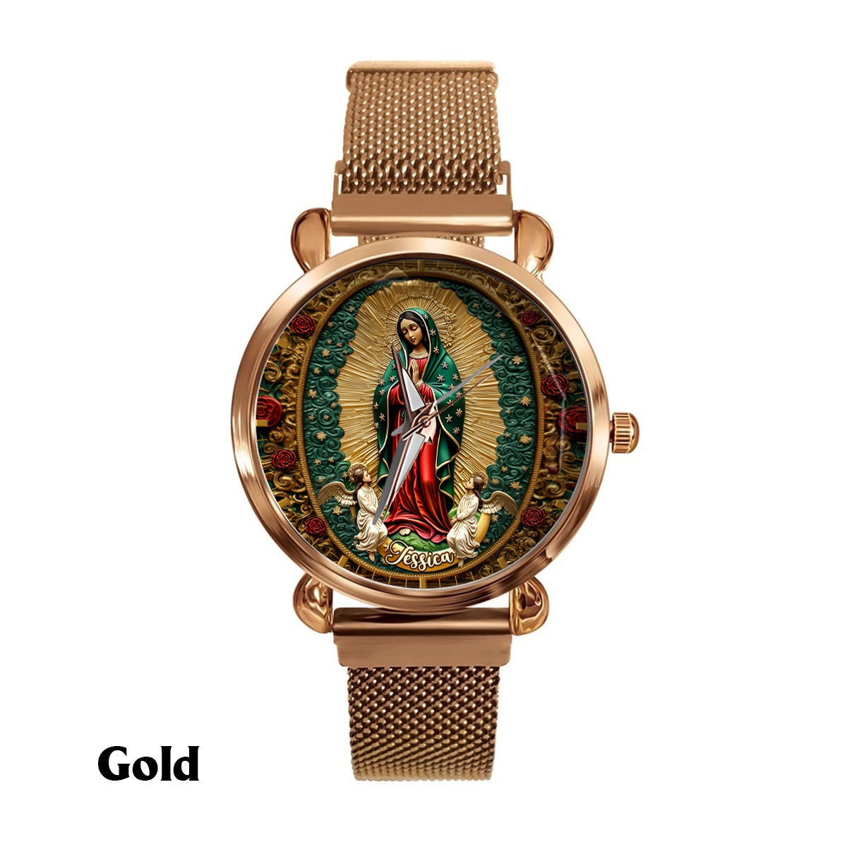 Our Lady Of Guadalupe - Personalized Christian Women Hand Watch