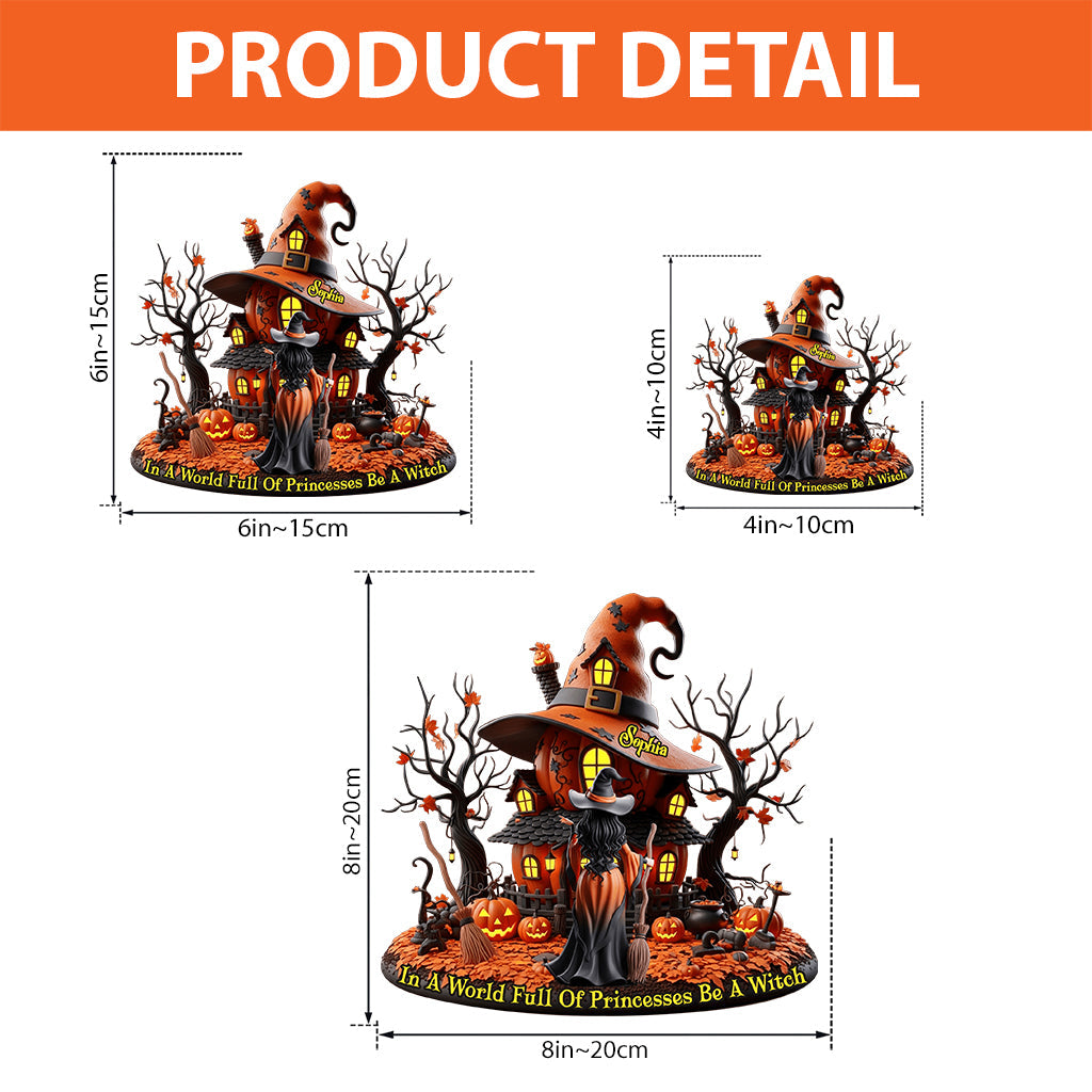 Beautiful Witch House - Personalized Witch Custom Shaped Acrylic Plaque