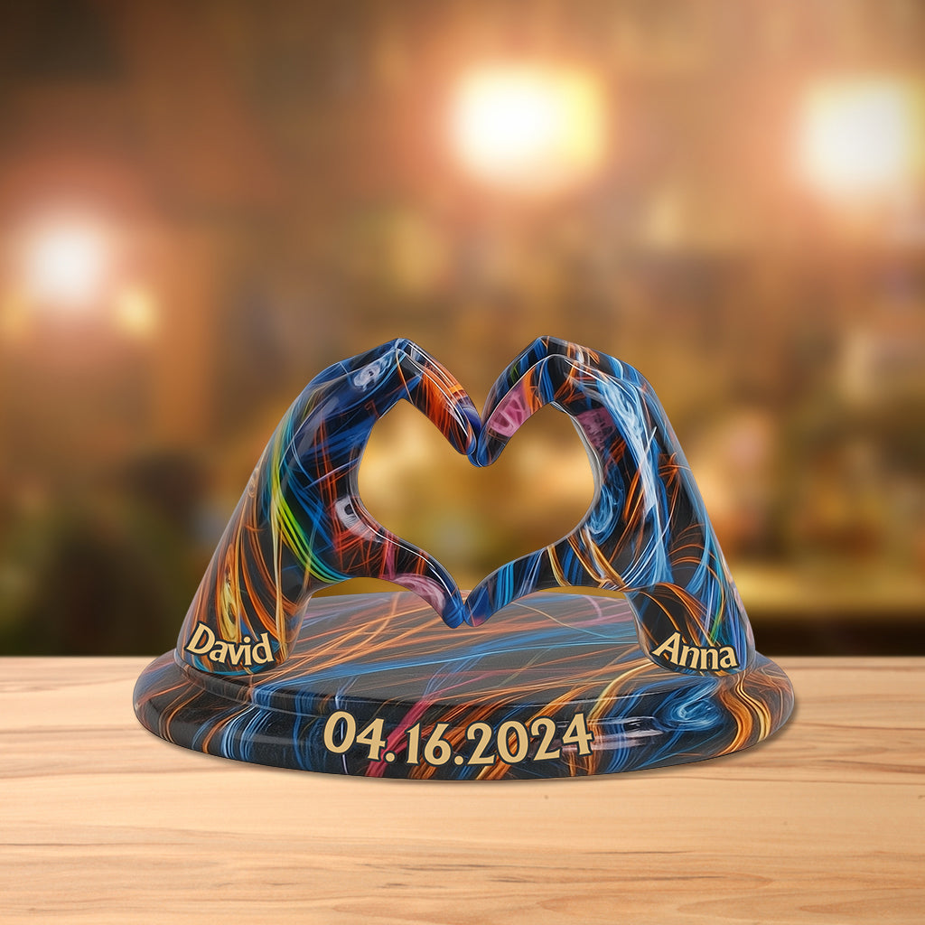 Anniversary Couple Love - Personalized Couple Custom Shaped Acrylic Plaque