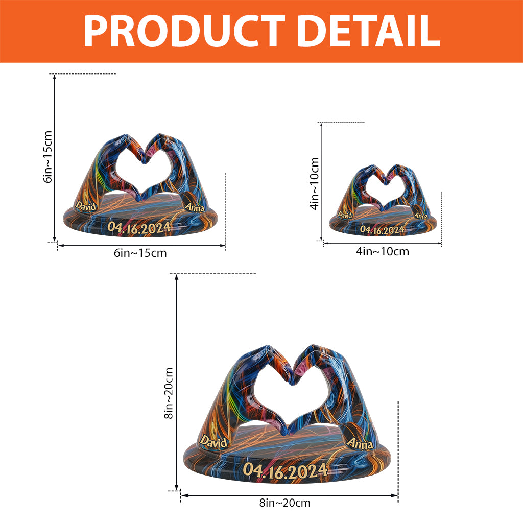 Anniversary Couple Love - Personalized Couple Custom Shaped Acrylic Plaque