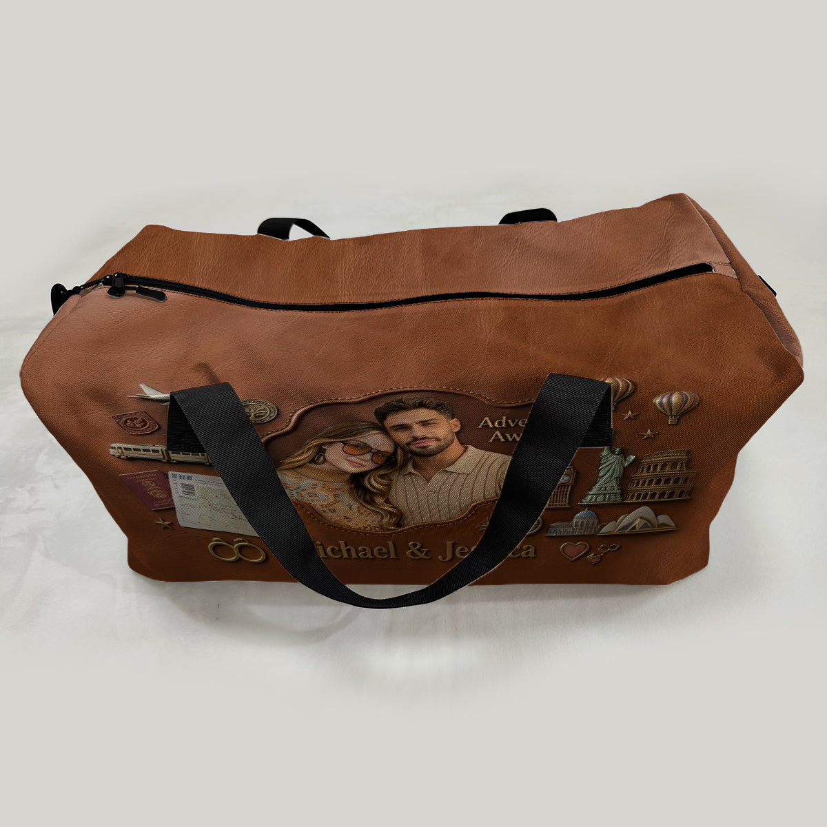 Abenteuer erwartet - Personalisierte Duffle Bag für Paare