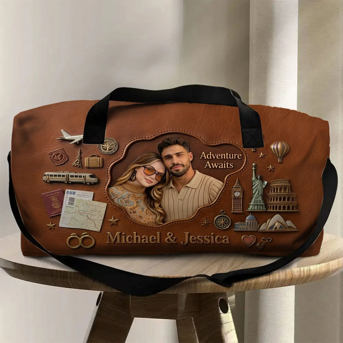 Abenteuer erwartet - Personalisierte Duffle Bag für Paare