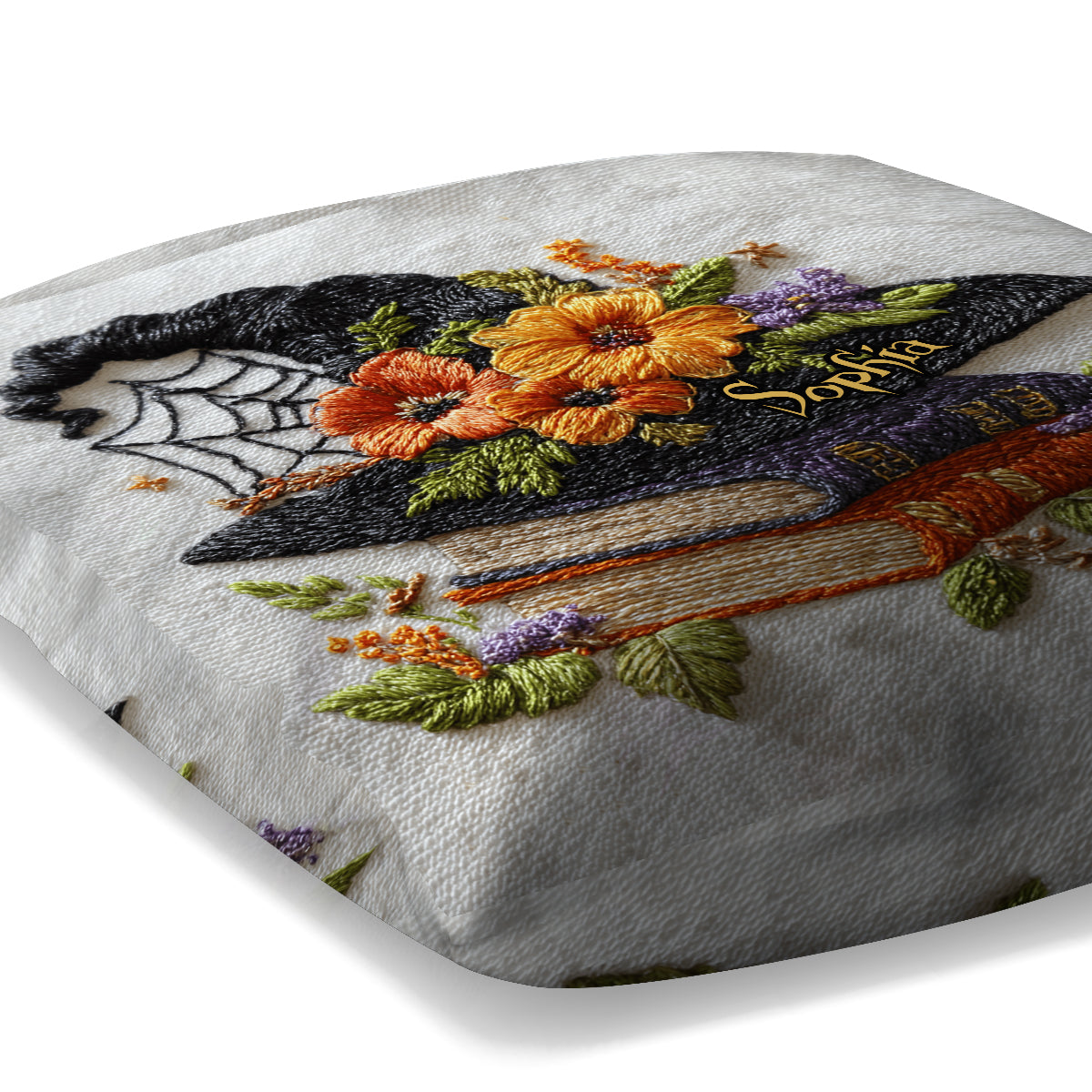 Wunderschöner Hexenhut - Personalisiertes Hexenkissen