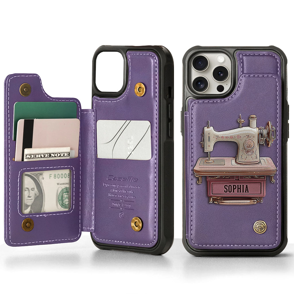 Sewing Machine - Personalized Sewing Wallet Phone Case
