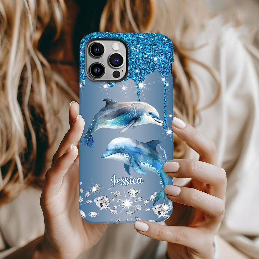 Beautiful Dolphins - Personalized Dolphin Full Print Phone Case