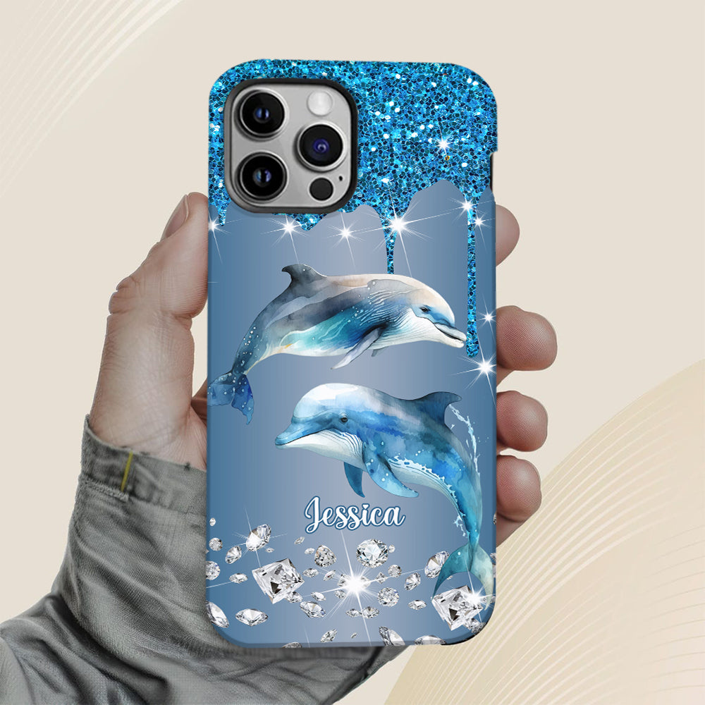 Beautiful Dolphins - Personalized Dolphin Full Print Phone Case