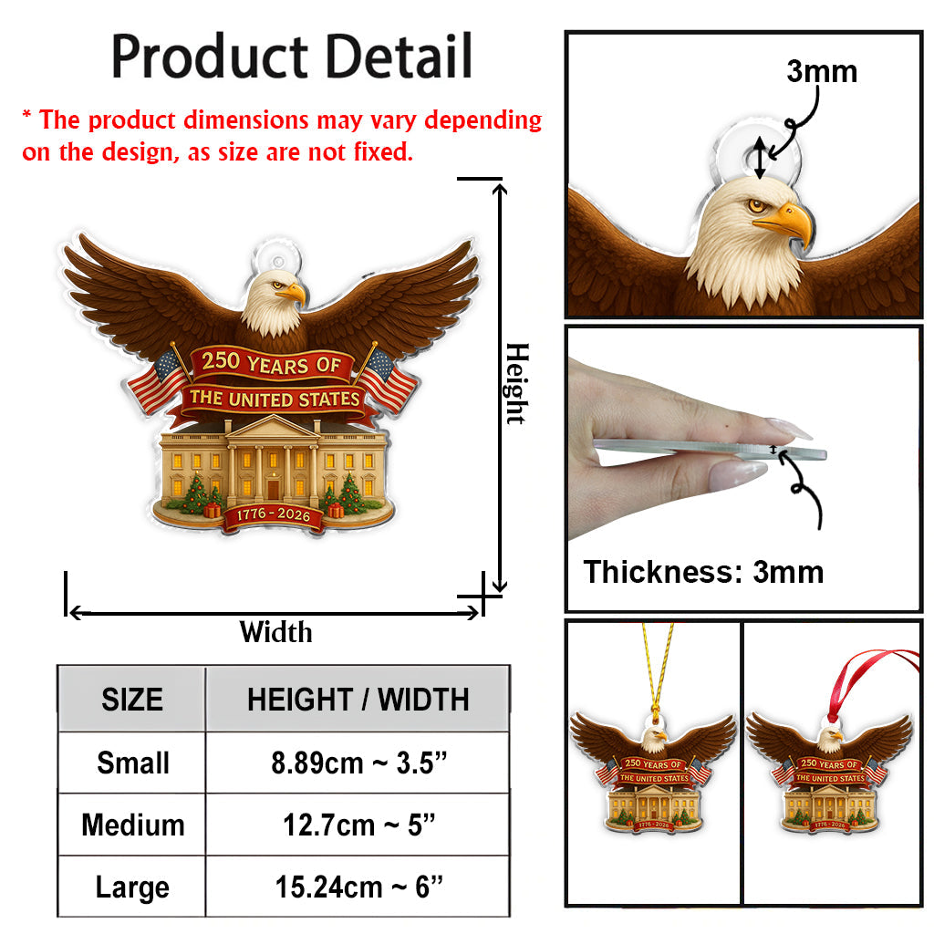 Adler – 250 Jahre USA – Personalisierter Weißkopfseeadler-Anhänger