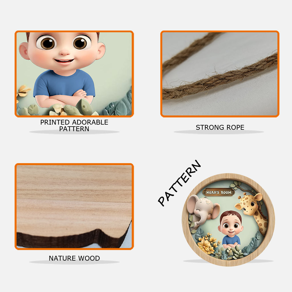 Niedliches Türschild fürs Kinderzimmer – personalisiertes Holzschild in Kinderform