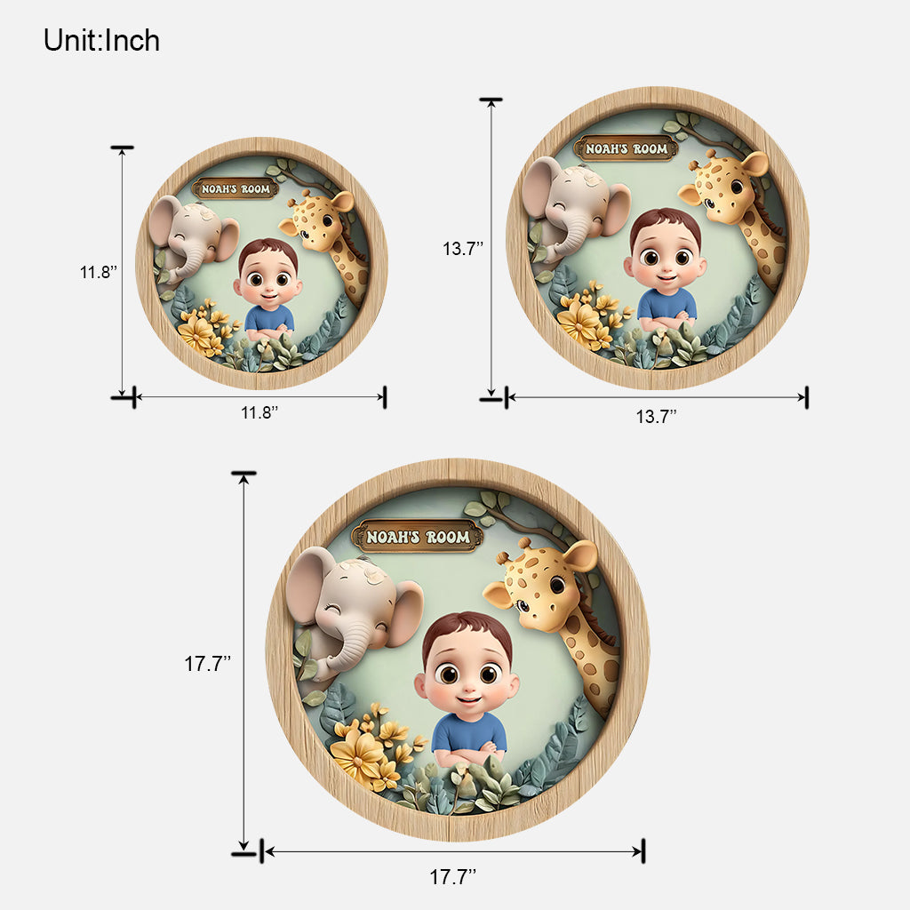 Niedliches Türschild fürs Kinderzimmer – personalisiertes Holzschild in Kinderform