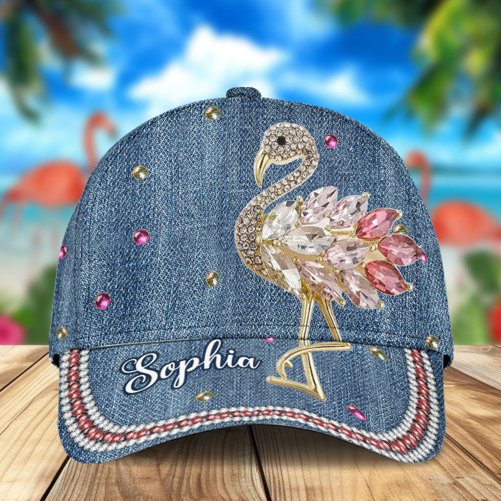 Niedlicher Flamingo – Personalisierte Flamingo Classic Kappe