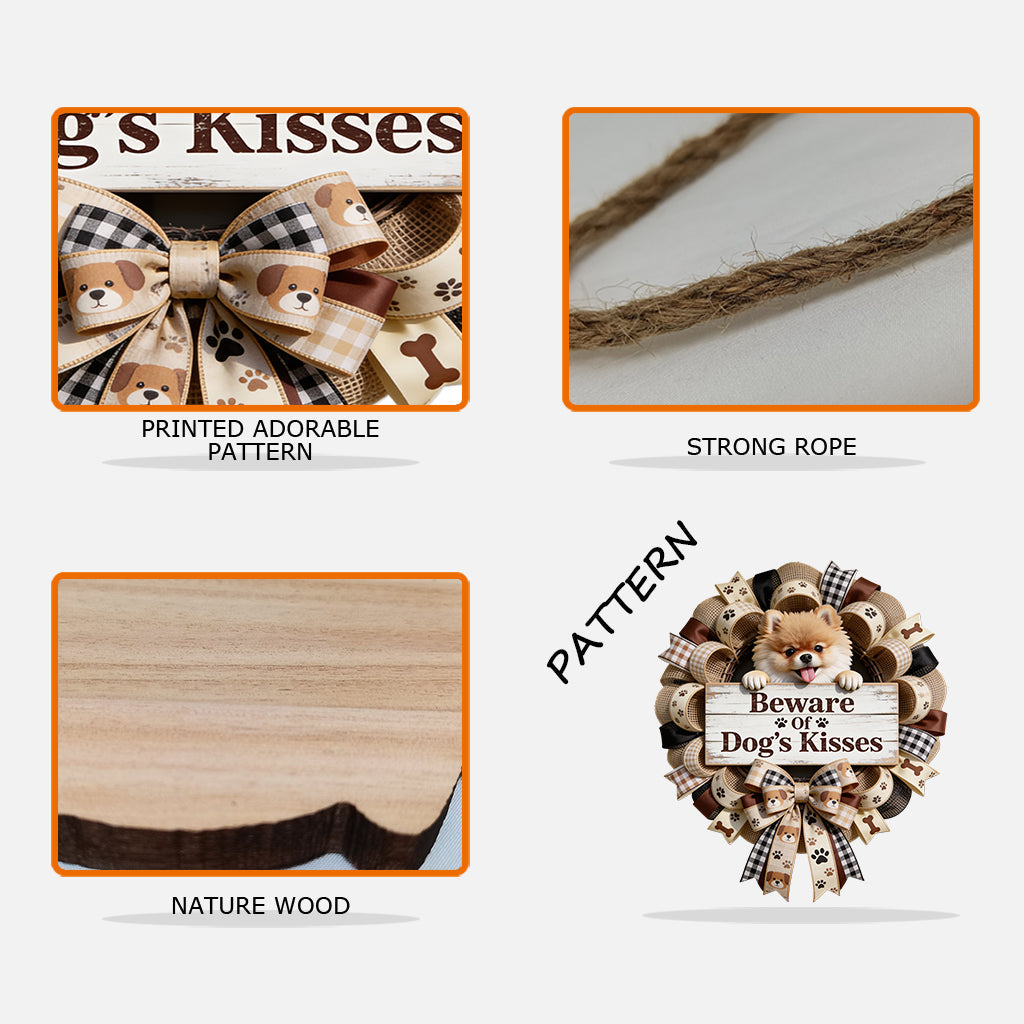 Custom Pet Wreath-Liked Design From Any Photo - Personalized Dog Custom Shaped Wood Sign