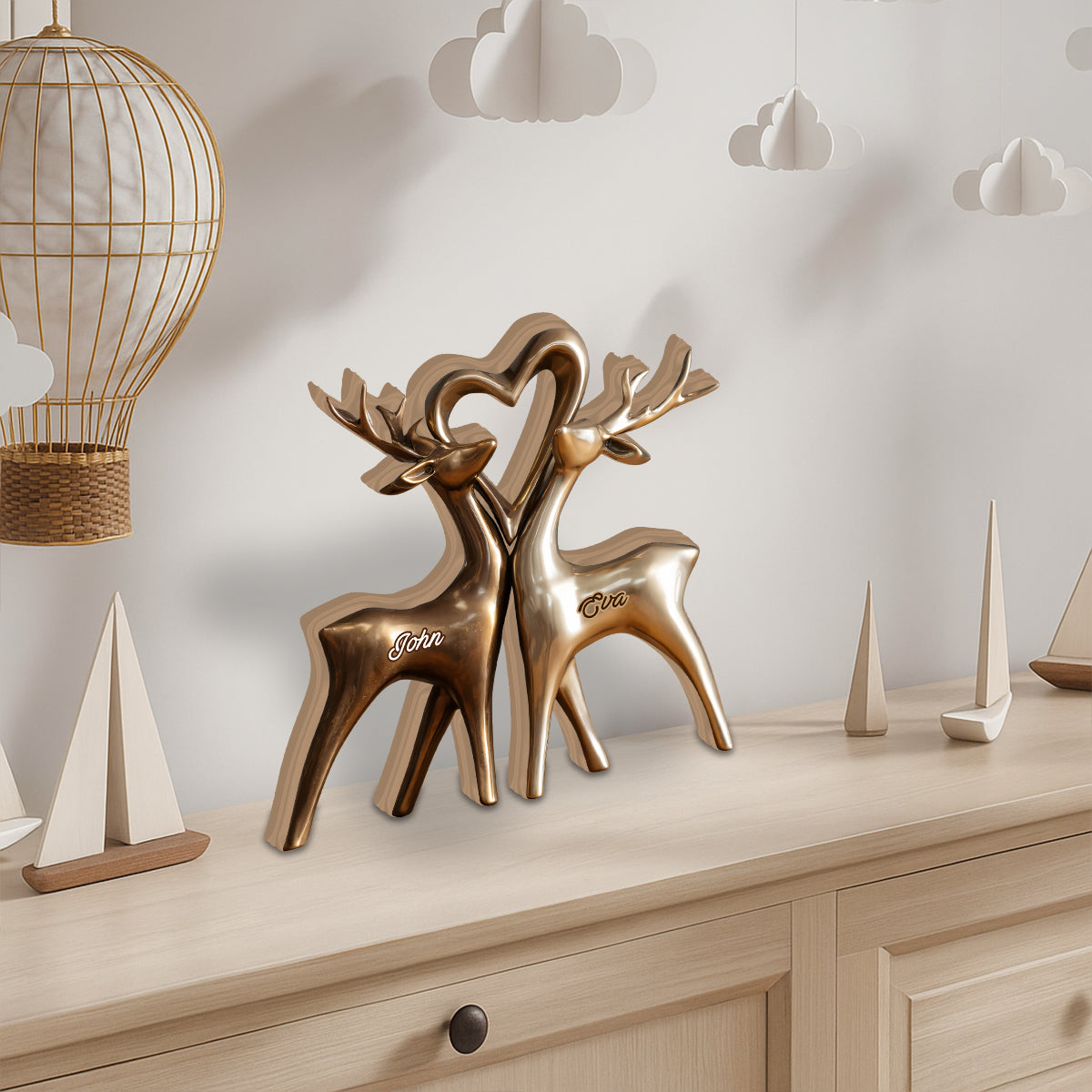 Jubiläumsgeschenk für Paare – Personalisierte Holzplakette in individueller Form