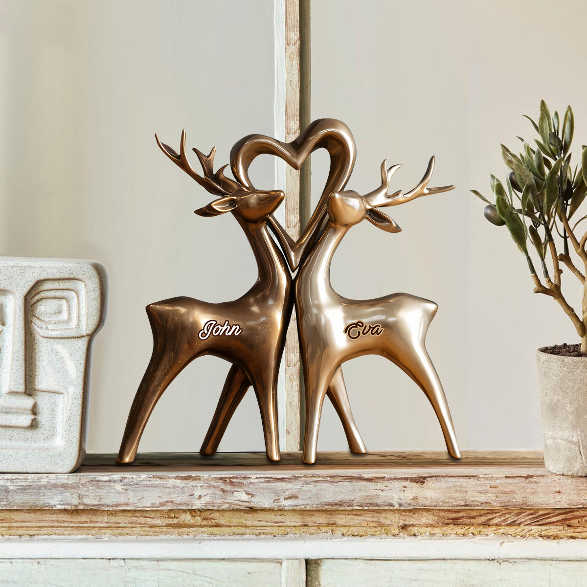 Jubiläumsgeschenk für Paare – Personalisierte Holzplakette in individueller Form