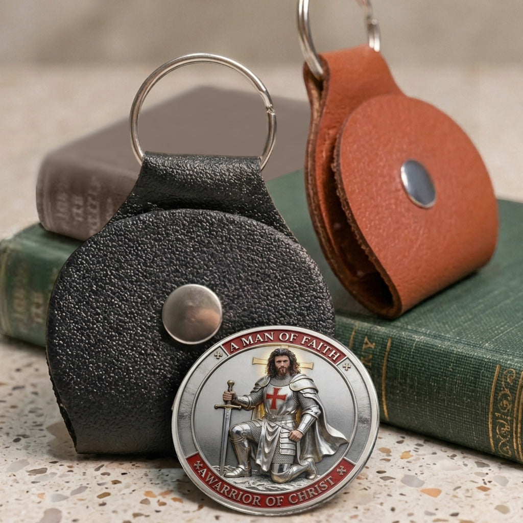 A Man Of God - Personalized Christian Pocket Coin Keychain
