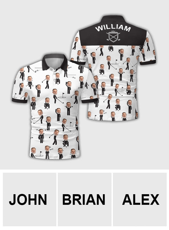 Liebe zum Golfen – personalisiertes Golf-Poloshirt