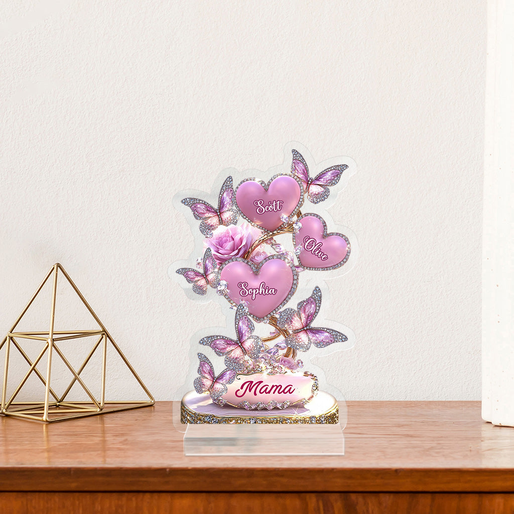 Mein Lieblingsgeschenk für Mama und Oma – personalisierte Acrylplakette in individueller Form für die Mutter