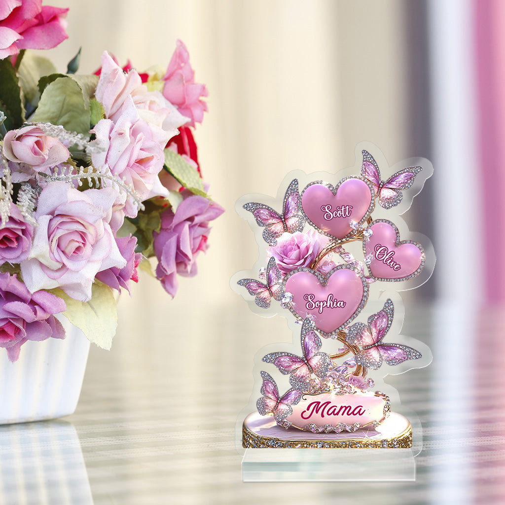 Mein Lieblingsgeschenk für Mama und Oma – personalisierte Acrylplakette in individueller Form für die Mutter