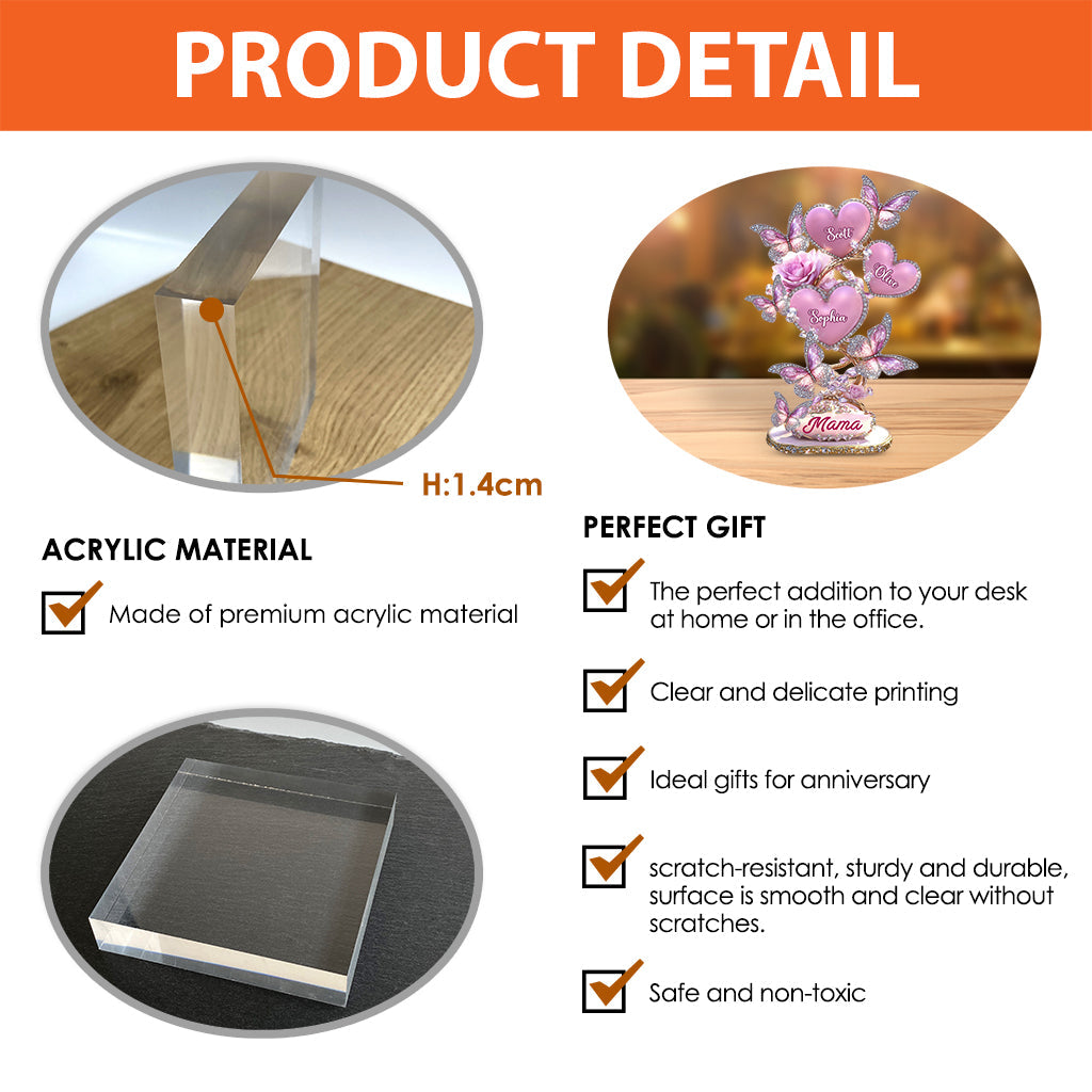 Mein Lieblingsgeschenk für Mama und Oma – personalisierte Acrylplakette in individueller Form für die Mutter