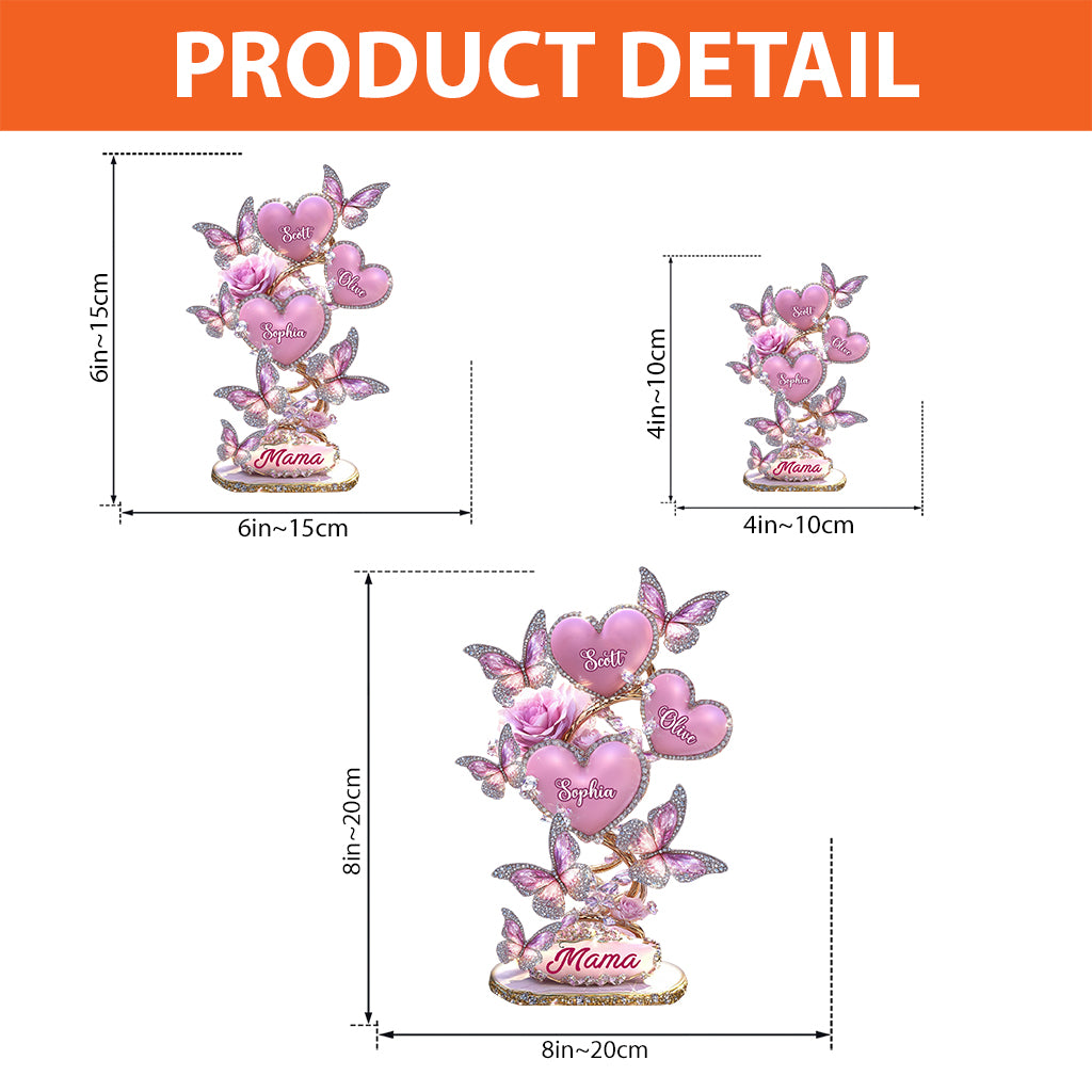 Mein Lieblingsgeschenk für Mama und Oma – personalisierte Acrylplakette in individueller Form für die Mutter