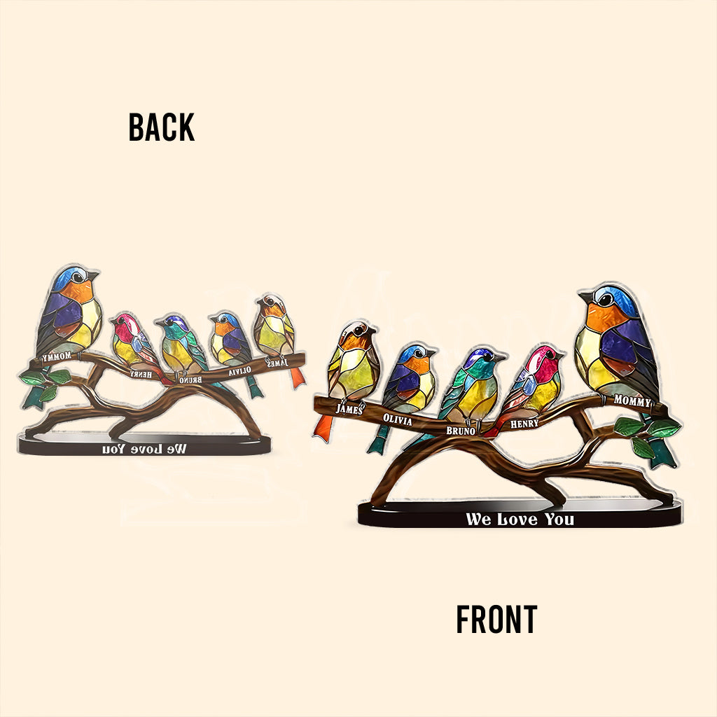 Wir lieben dich – Personalisierte Acrylplakette für Mutter in individueller Form