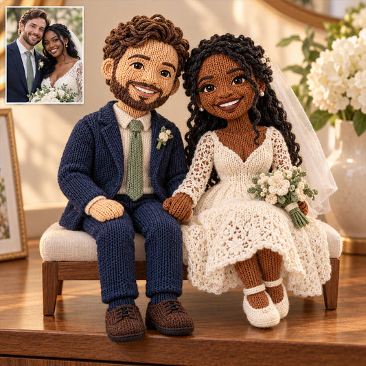 Custom From Any Photo - Personalized Couple Posable Plush Doll