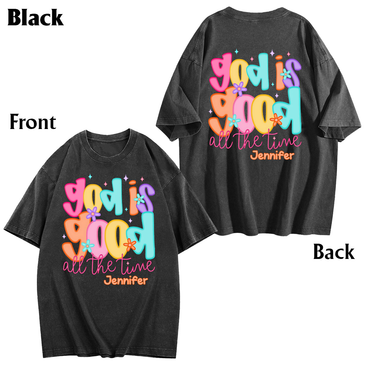 Gott ist gut – Personalisiertes christliches Wasch-T-Shirt