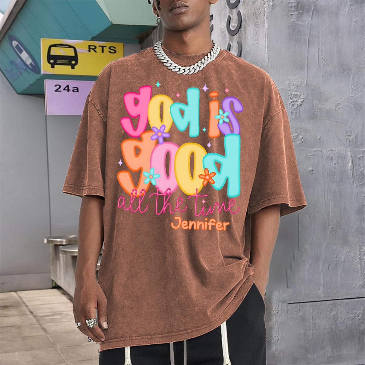 Gott ist gut – Personalisiertes christliches Wasch-T-Shirt