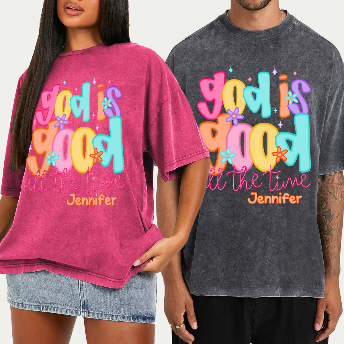 Gott ist gut – Personalisiertes christliches Wasch-T-Shirt