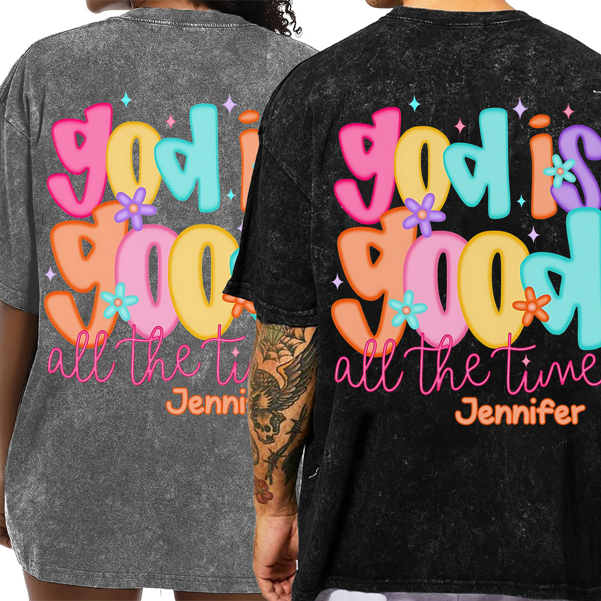 Gott ist gut – Personalisiertes christliches Wasch-T-Shirt