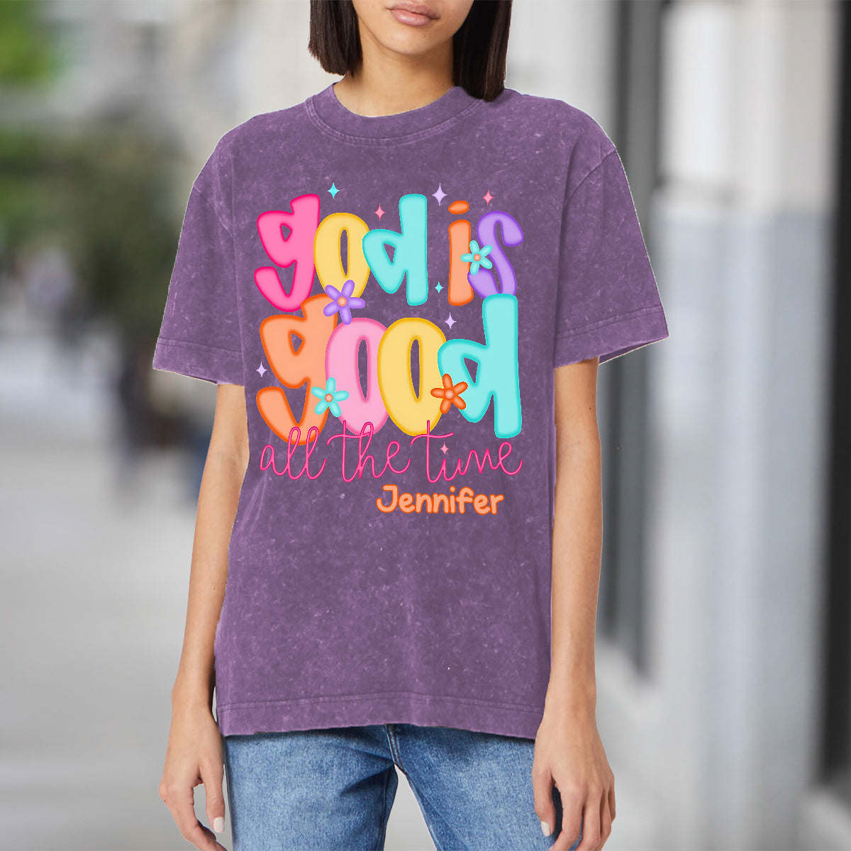 Gott ist gut – Personalisiertes christliches Wasch-T-Shirt