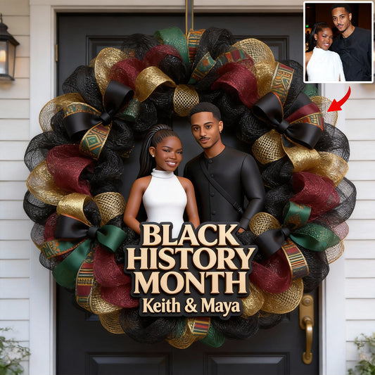 Black History Month Celebrate, Custom Door Decor From Any Photo - Personalized African American Custom Shaped Wood Sign