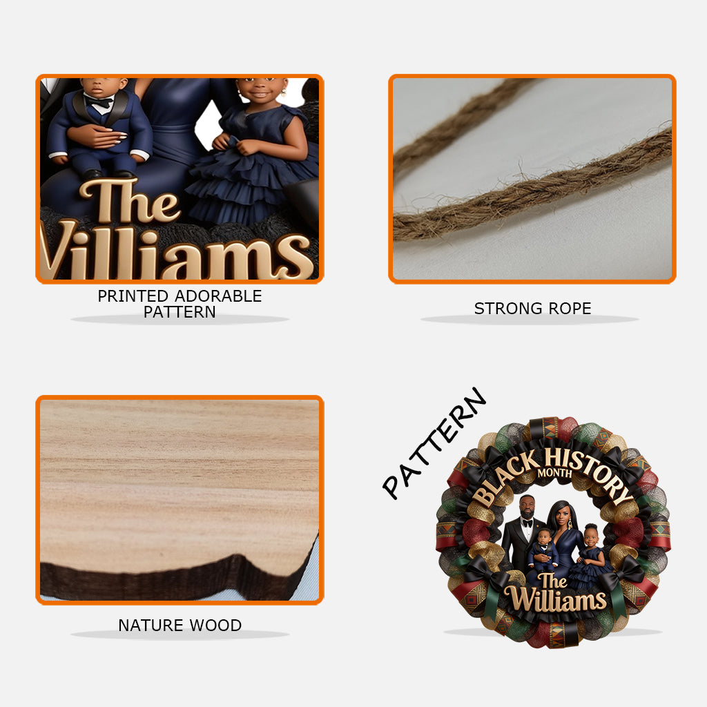 Black History Month Celebrate, Custom Door Decor From Any Photo - Personalized African American Custom Shaped Wood Sign