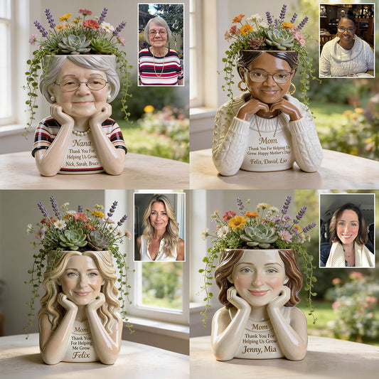 Thank You For Helping Me Grow - Personalized Mother Acrylic Pot