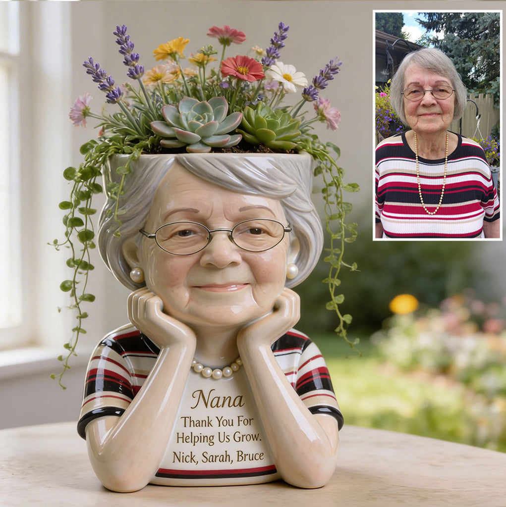 Thank You For Helping Me Grow - Personalized Mother Acrylic Pot