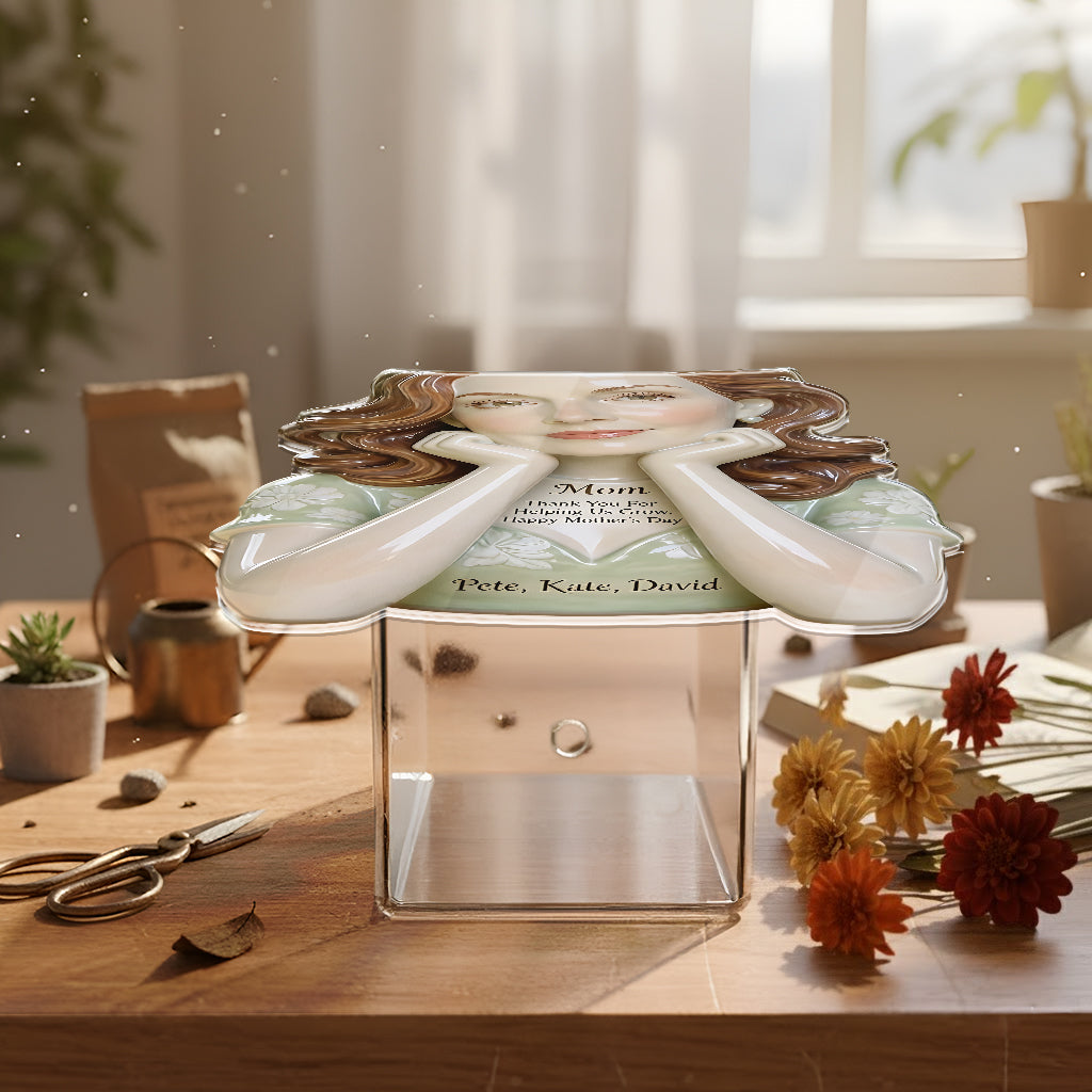 Thank You For Helping Me Grow - Personalized Mother Acrylic Pot