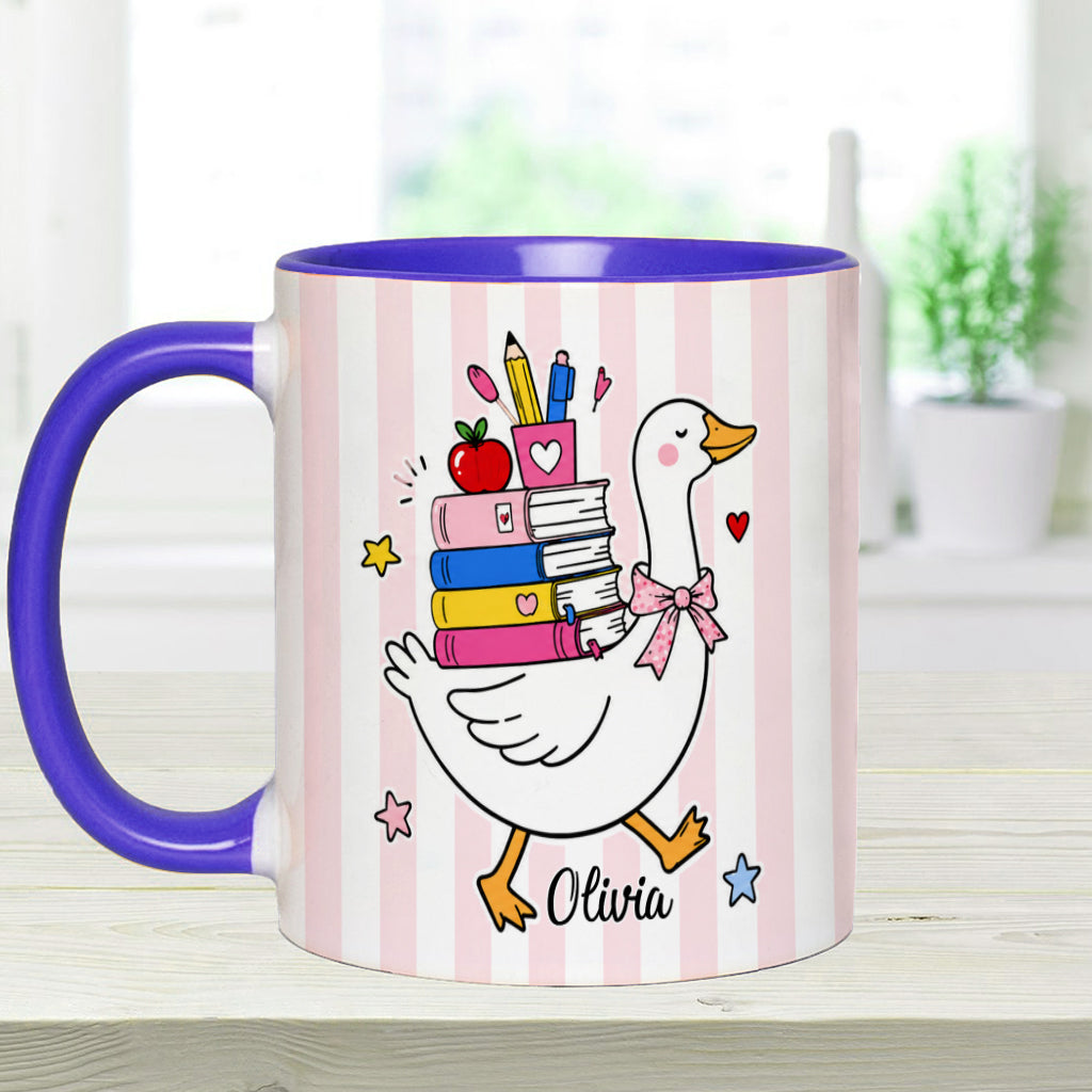 Back To School, Teacher Gift Idea - Personalized Teacher Accent Mug