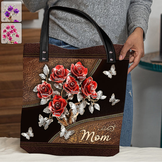 Wunderschöne Rosen als Geschenk für Mama, Oma,... - Personalisierte Tragetasche für Mütter